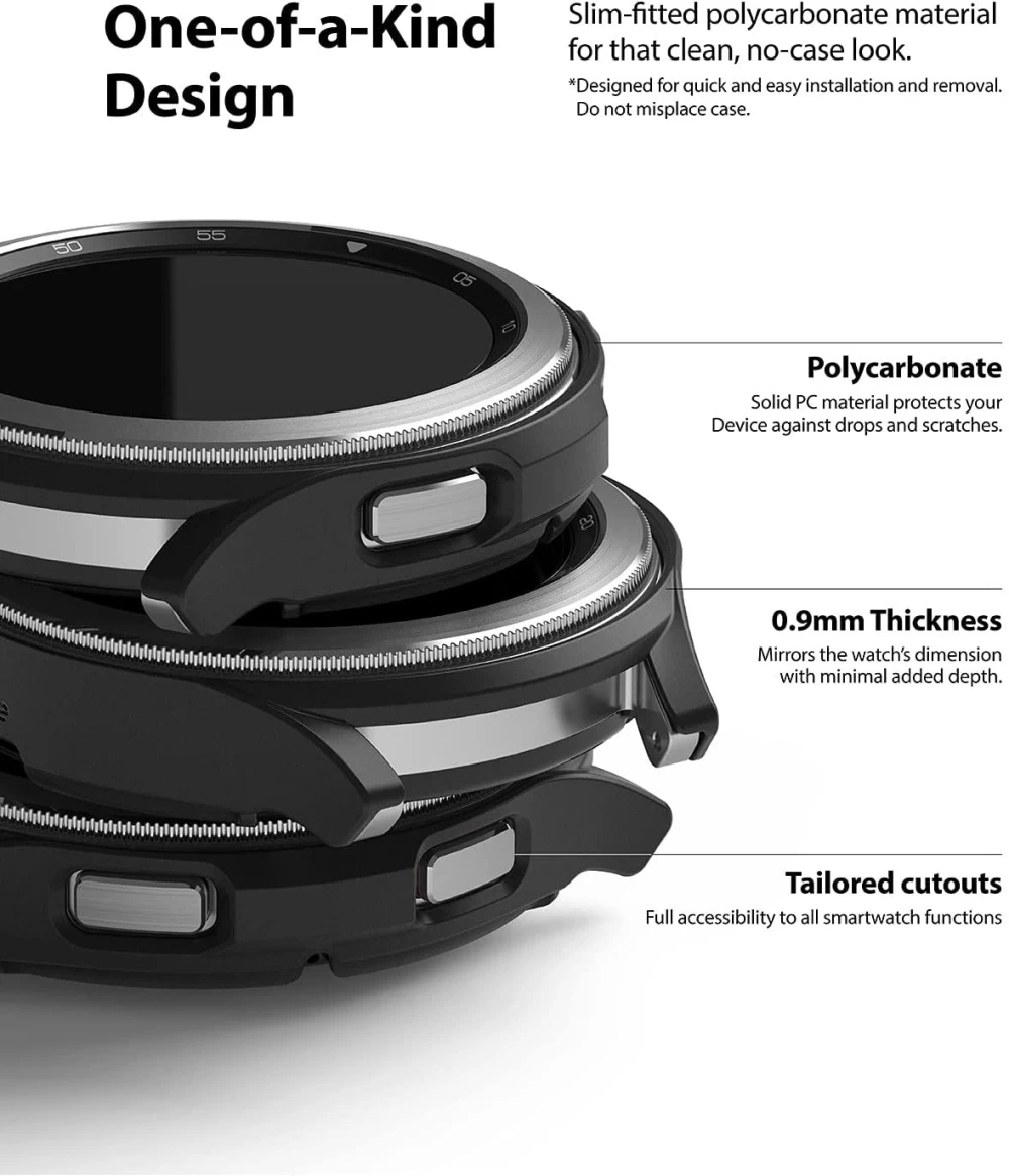 Samsung Galaxy Watch 4 rihm must RINGKE Slim 2-pack Classic 46mm