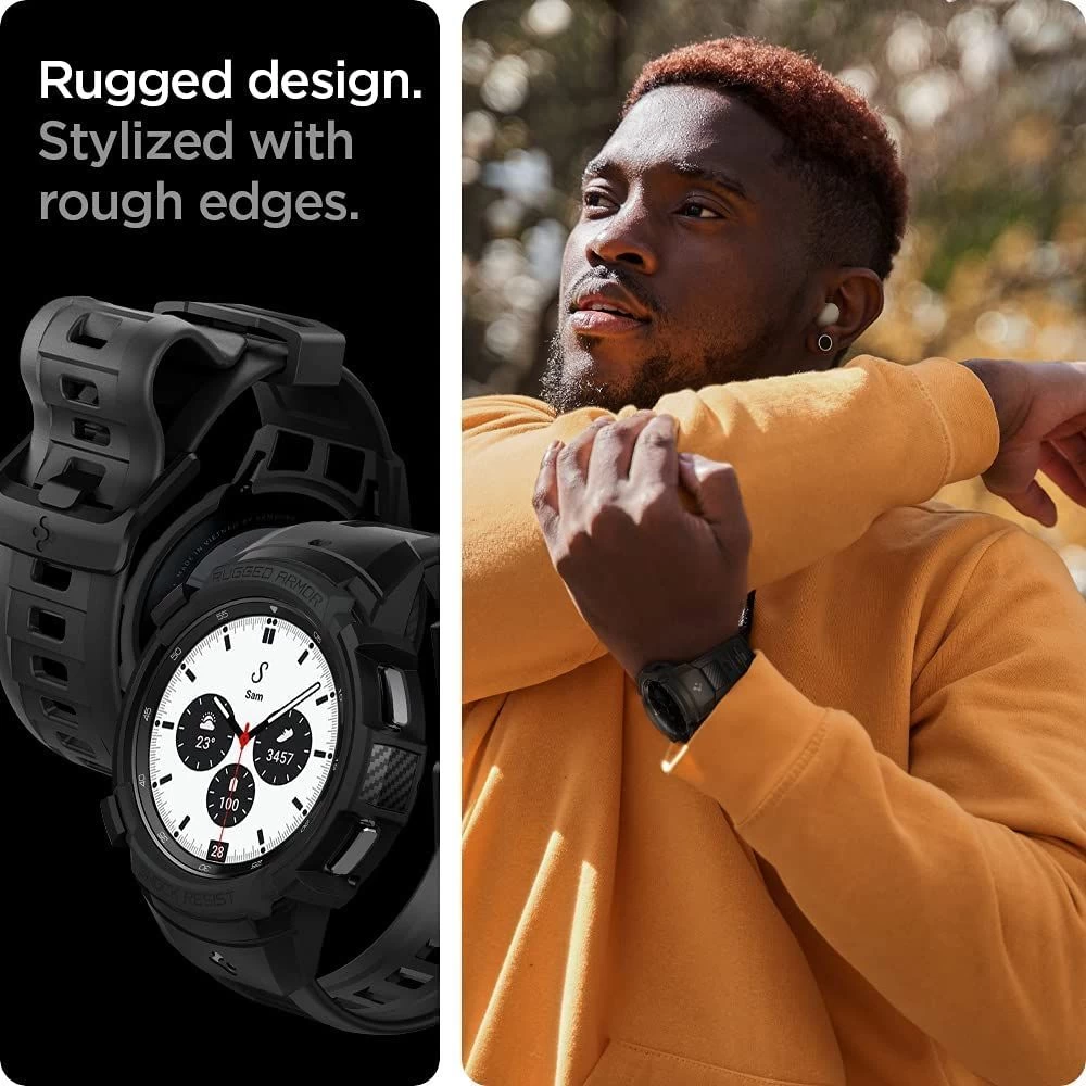Samsung Galaxy Watch 4 telefoni ümbris must SPIGEN Rugged Armor
