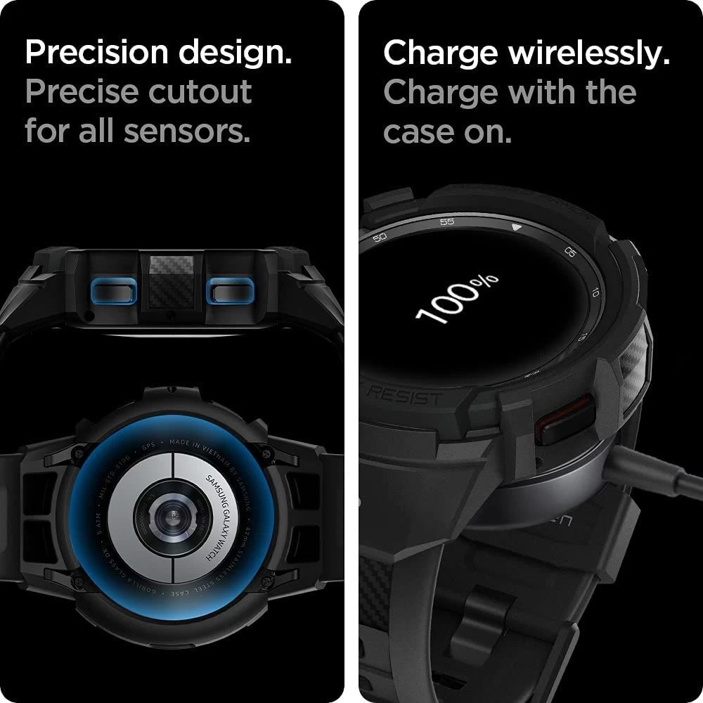 Samsung Galaxy Watch 4 telefoni ümbris must SPIGEN Rugged Armor