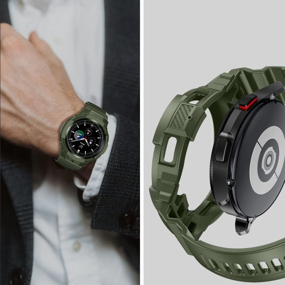 Samsung Galaxy Watch 4 telefoni ümbris must TECH-PROTECT Scout Pro Classic 46mm