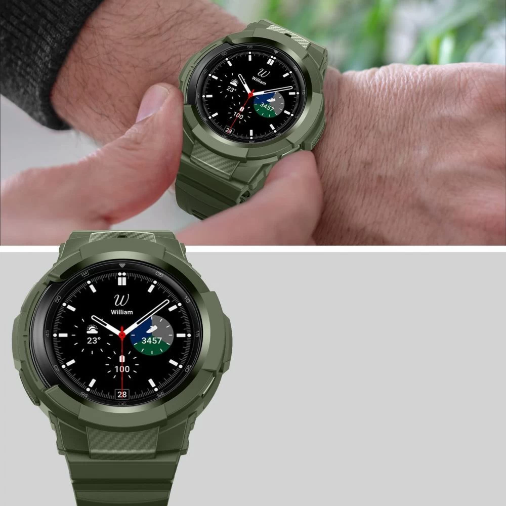 Samsung Galaxy Watch 4 telefoni ümbris must TECH-PROTECT Scout Pro Classic 46mm