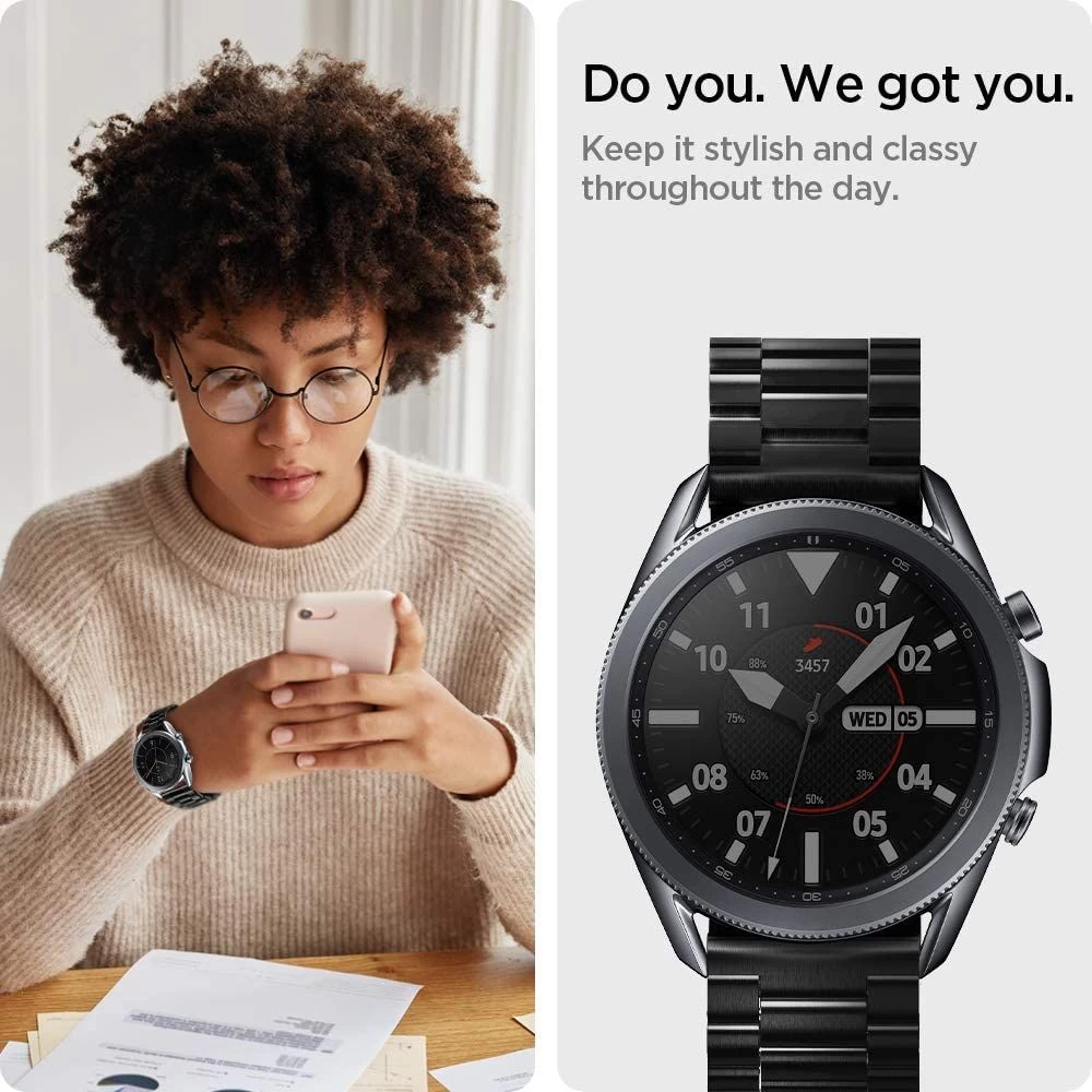 Samsung Galaxy Watch 4 telefoni ümbris must SPIGEN Modern Fit 46mm (22mm)