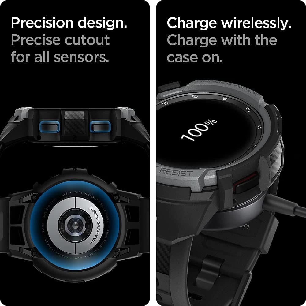 Samsung Galaxy Watch 4 telefoni ümbris must SPIGEN Rugged Armor PRO Classic
