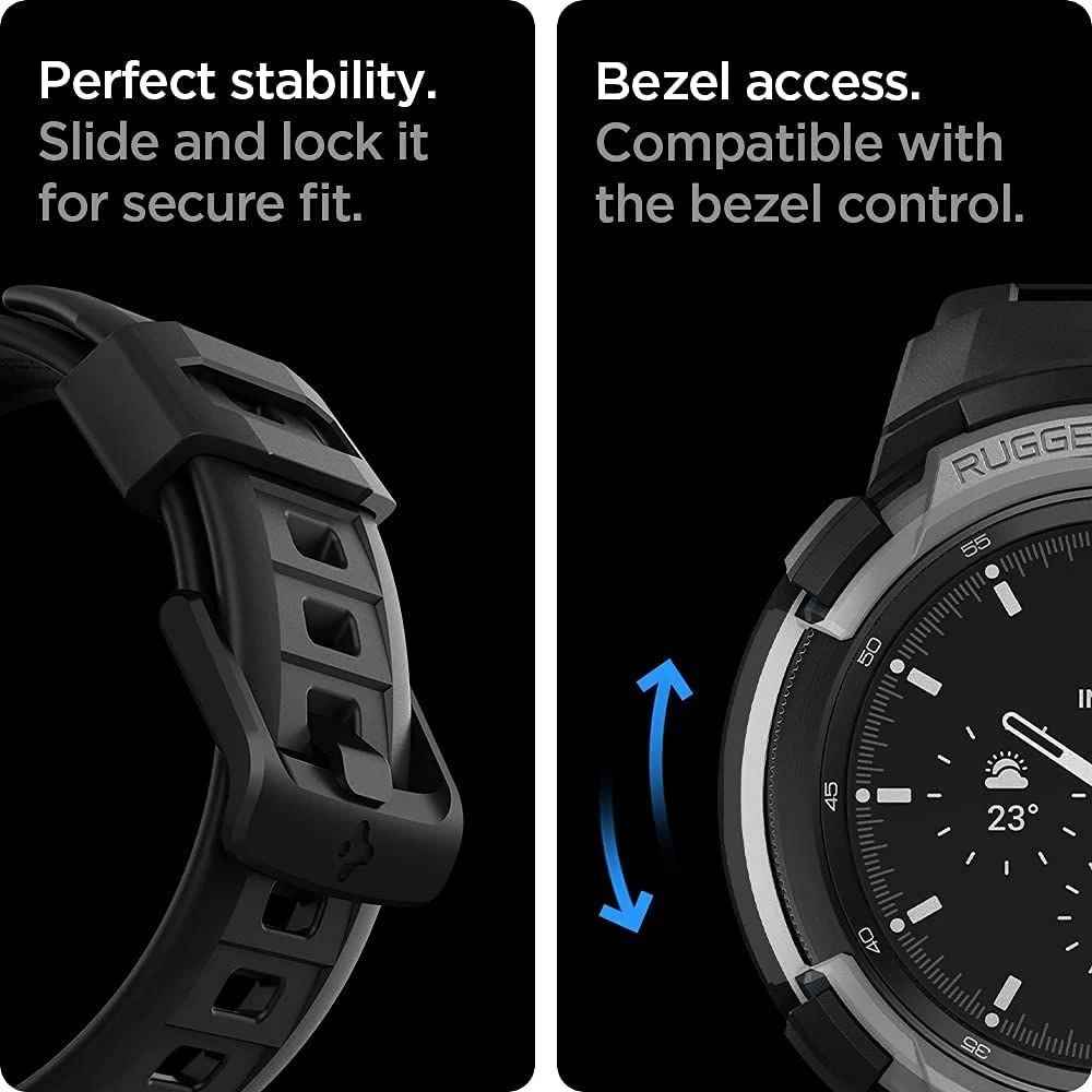 Samsung Galaxy Watch 4 telefoni ümbris must SPIGEN Rugged Armor PRO Classic