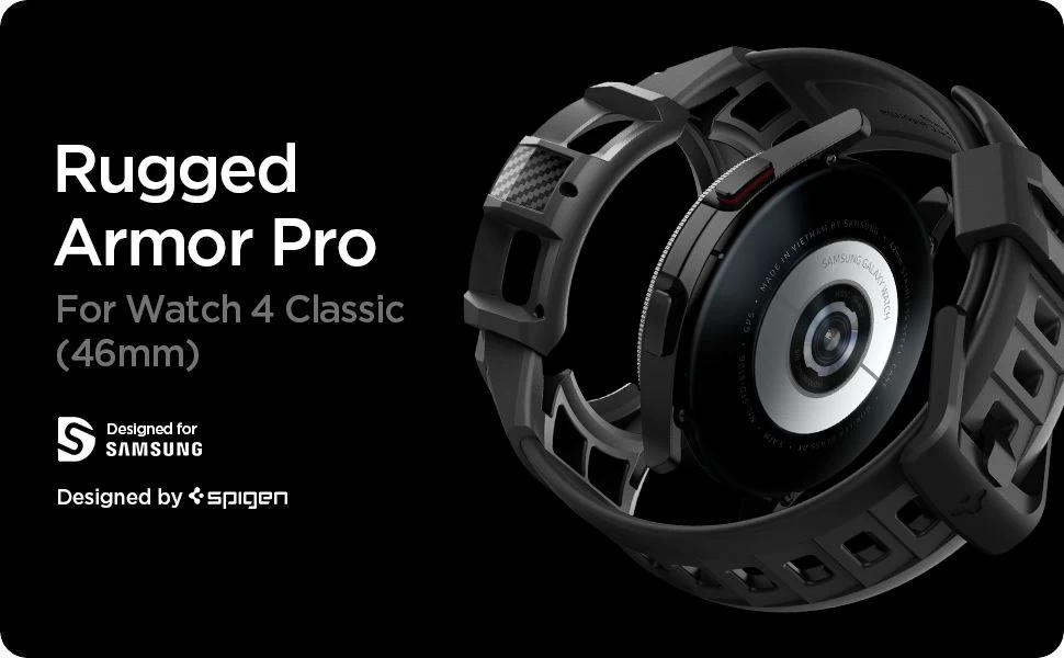 Samsung Galaxy Watch 4 telefoni ümbris must SPIGEN Rugged Armor PRO Classic