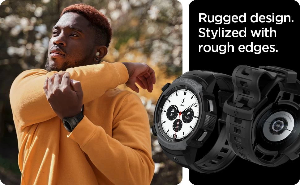 Samsung Galaxy Watch 4 telefoni ümbris must SPIGEN Rugged Armor PRO Classic