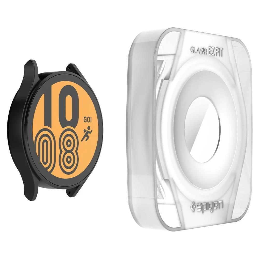 Samsung Galaxy Watch 4 skärmskydd SPIGEN TR EZ FIT Tempered Glass 44mm (2pack)