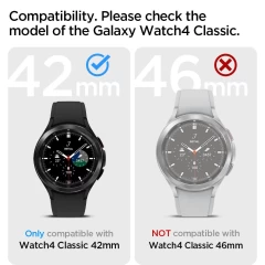 Samsung Galaxy Watch 4 Tempered glass  SPIGEN TR EZ FIT Glass Classic 42mm (2pack)