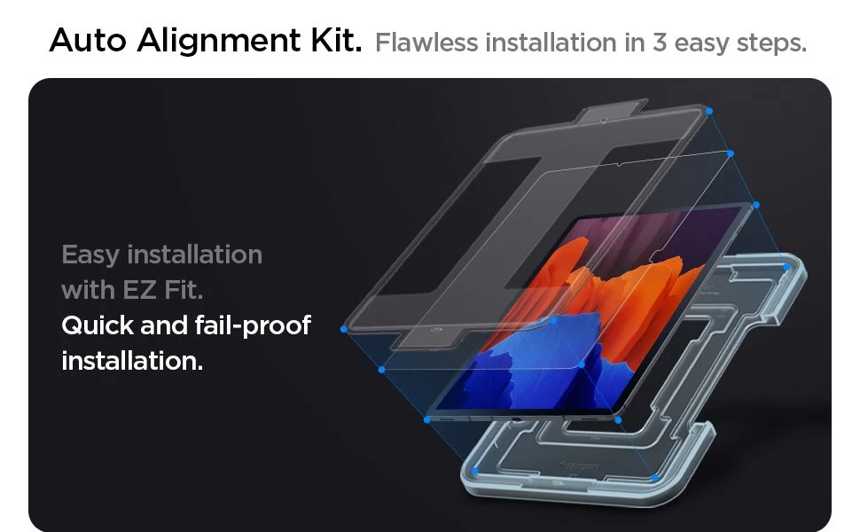 Samsung Galaxy Tab  защитное стекло для планшета SPIGEN Glas.TR EZ FIT S7 FE 5G 12.4 T730/T736B