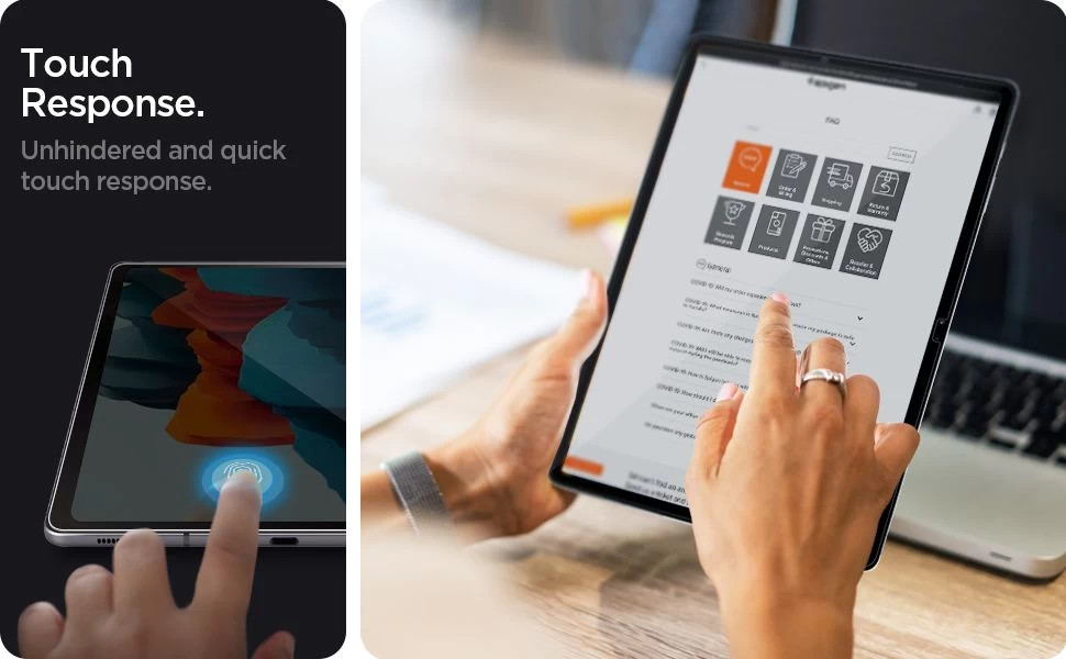 Samsung Galaxy Tab  защитное стекло для планшета SPIGEN Glas.TR EZ FIT S7 FE 5G 12.4 T730/T736B