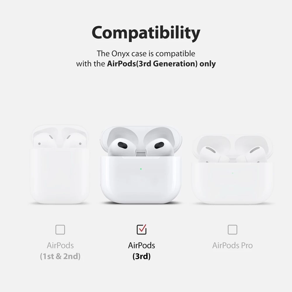 Apple AirPods 3 dėklas Juoda RINGKE Onyx Airpods