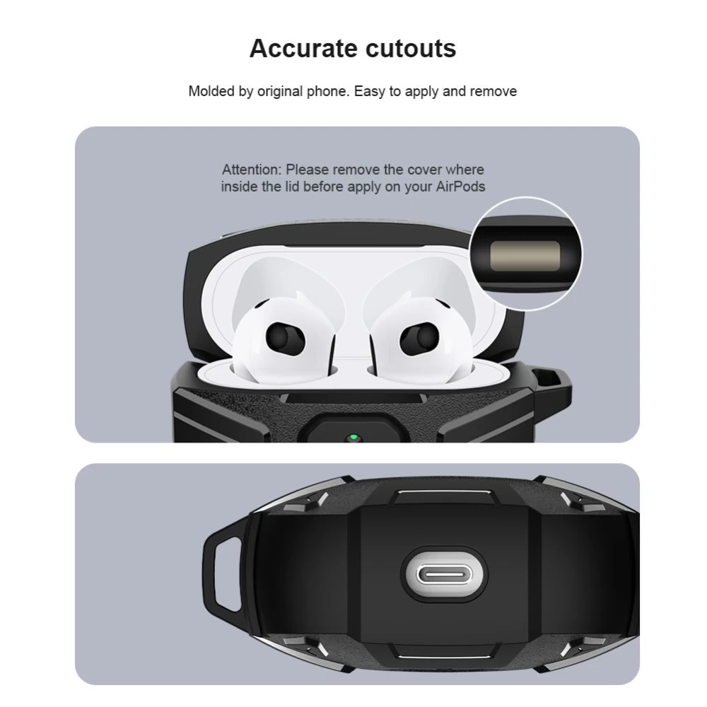 Apple AirPods 3 dėklas Juoda Nillkin Explorer 