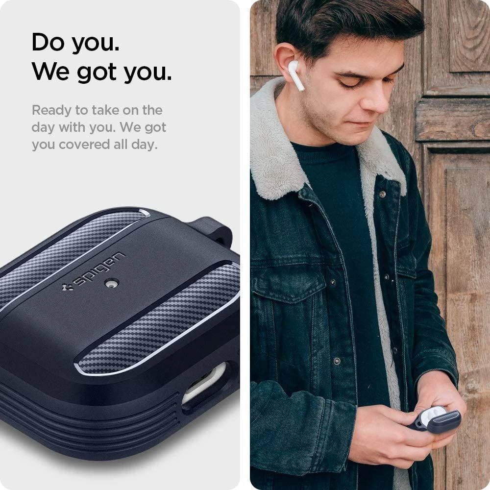 Apple AirPods 3 maciņš pelēks SPIGEN Rugged Armor 