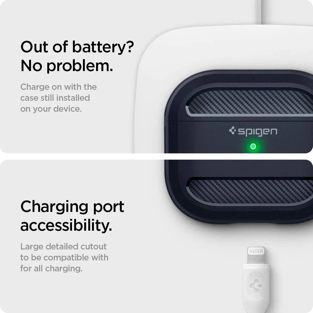 Apple AirPods 3 maciņš pelēks SPIGEN Rugged Armor 