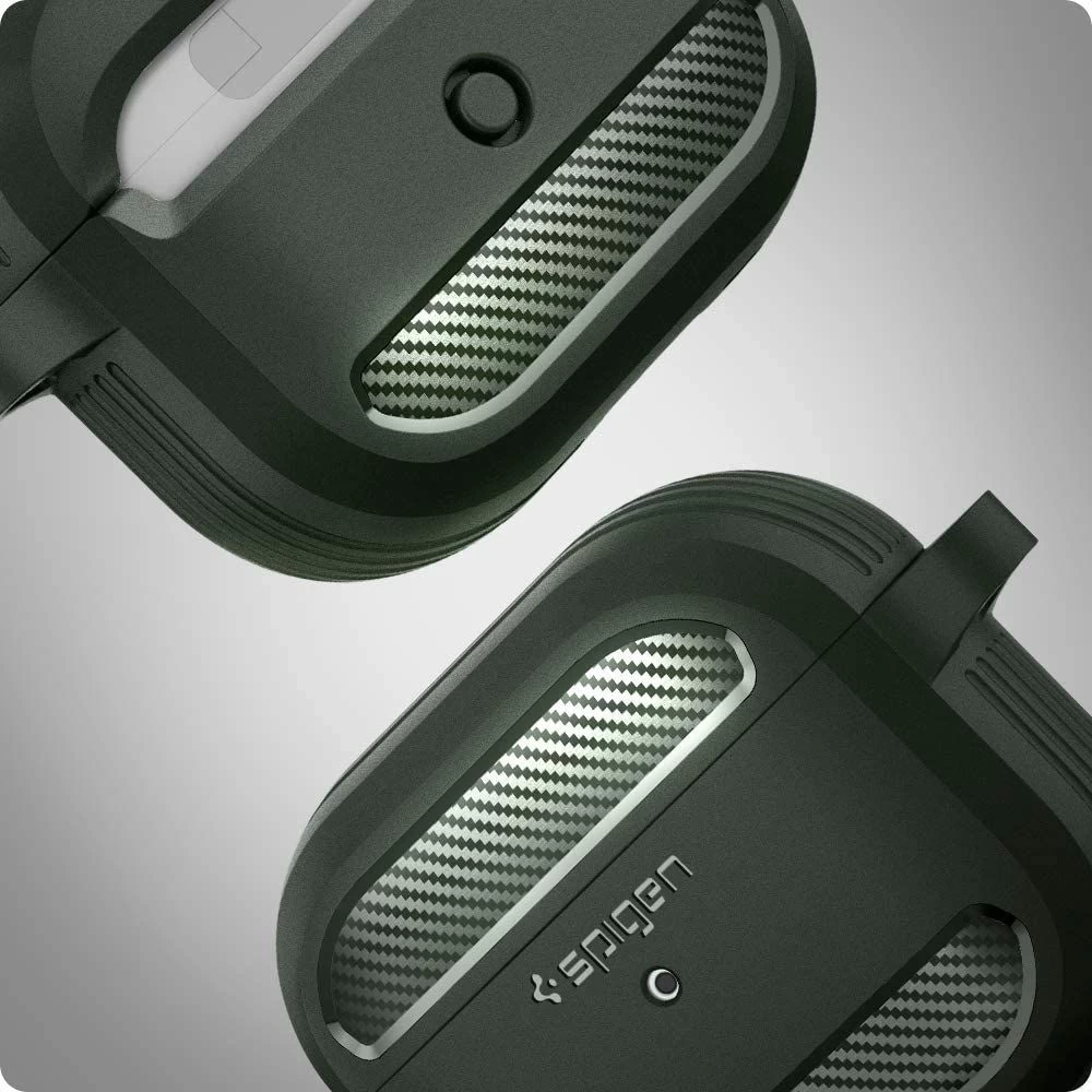 Apple AirPods 3 dėklas žalia SPIGEN Rugged Armor 