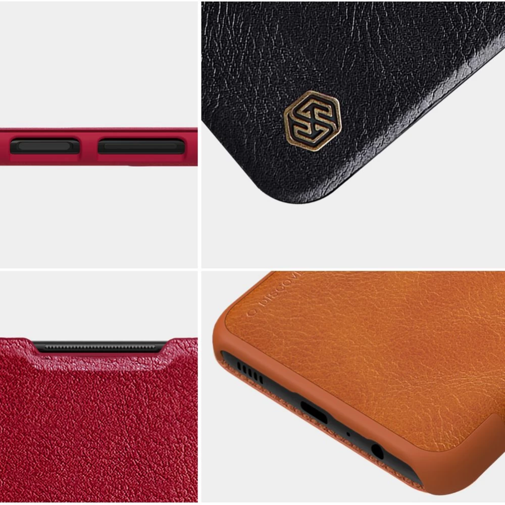 Samsung Galaxy A03S case black Nillkin Qin Leather 