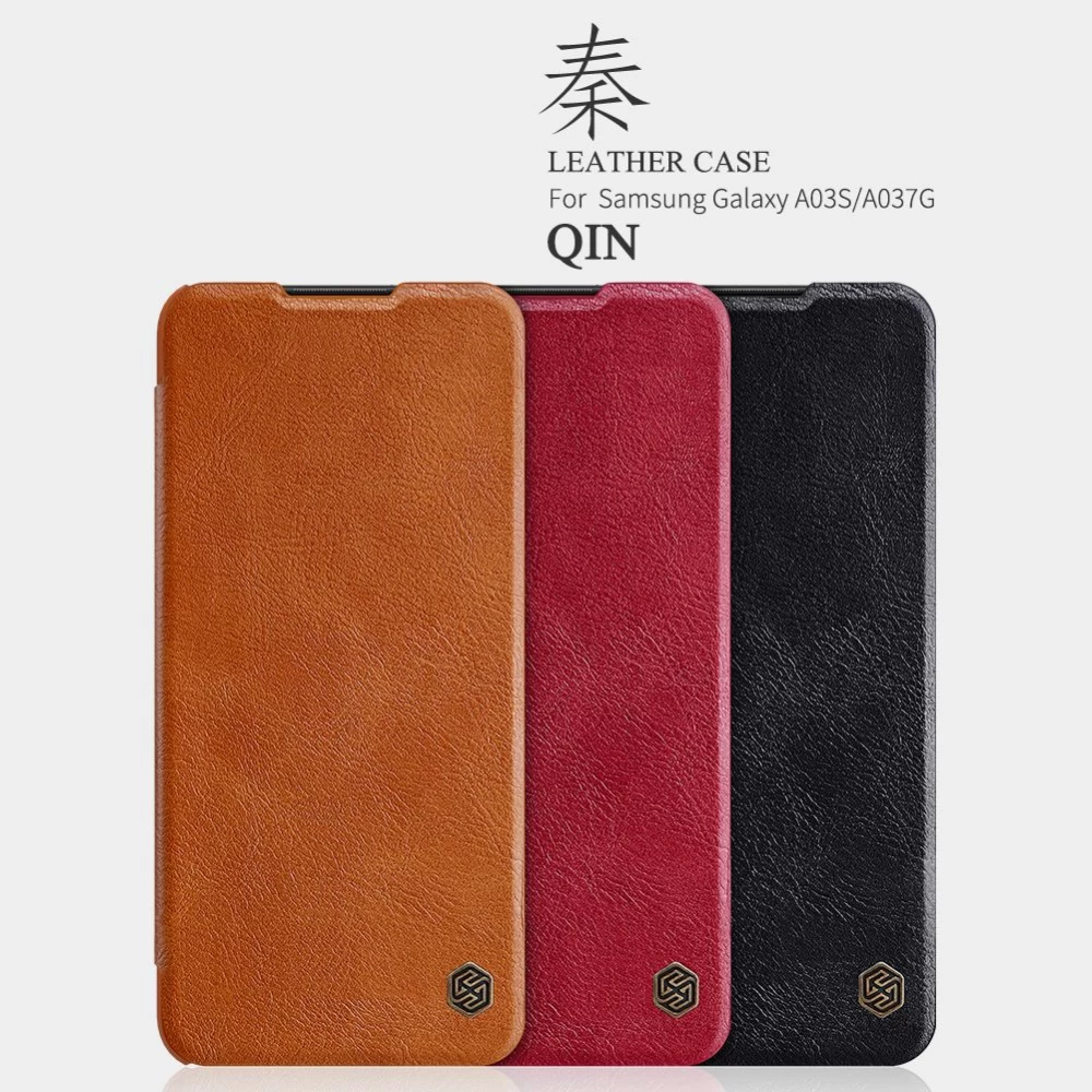 Samsung Galaxy A03S case red Nillkin Qin Leather 