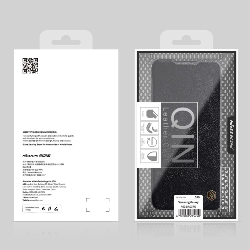 Samsung Galaxy A03S case red Nillkin Qin Leather 