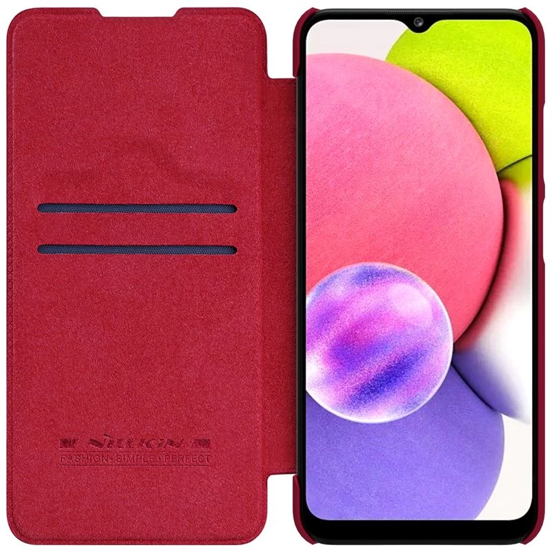 Samsung Galaxy A03S case red Nillkin Qin Leather
