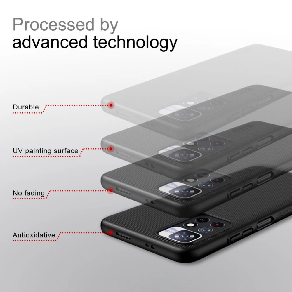 Xiaomi RedMi Note 11 5G ümbris valge Nillkin Super Frosted Shield