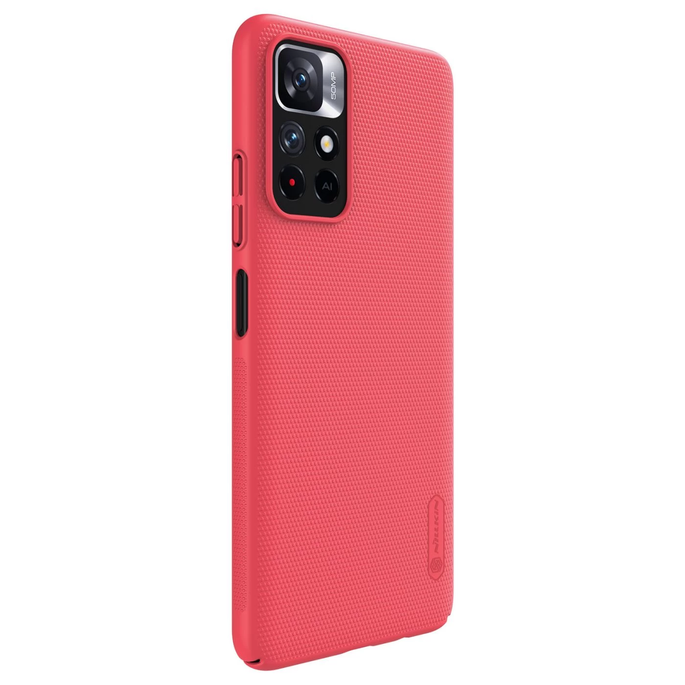 Xiaomi RedMi Note 11 5G чехол красный Nillkin Super Frosted Shield
