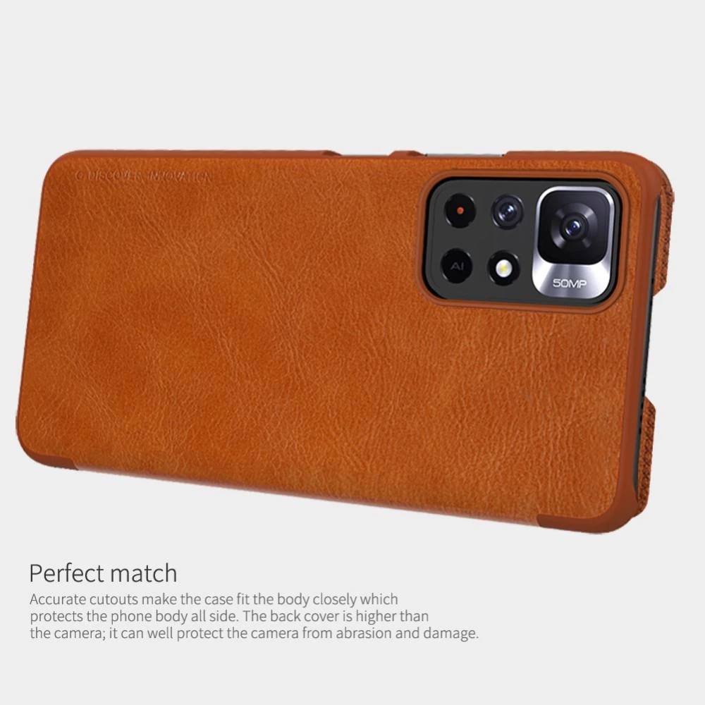 Xiaomi Poco M4 Pro 5G case black Qin Leather