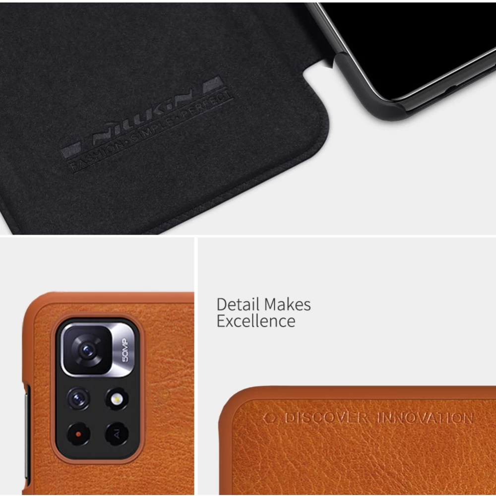 Xiaomi Poco M4 Pro 5G case black Qin Leather