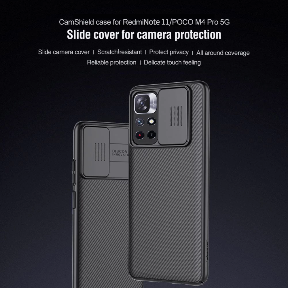 Xiaomi Poco M4 Pro 5G case blue Nillkin CamShield 