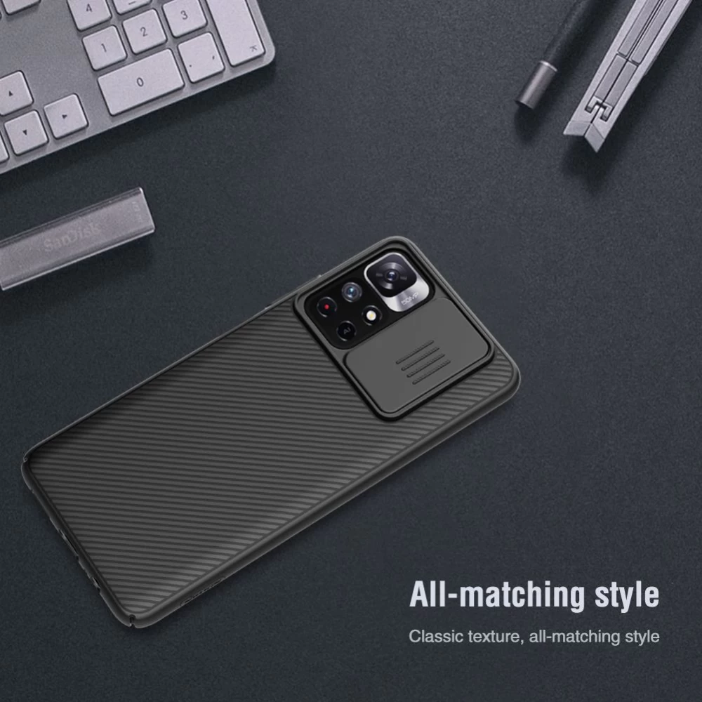 Xiaomi Poco M4 Pro 5G case blue Nillkin CamShield 