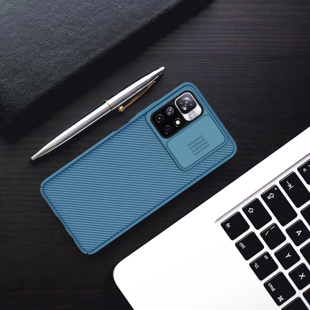 Xiaomi Poco M4 Pro 5G case blue Nillkin CamShield 