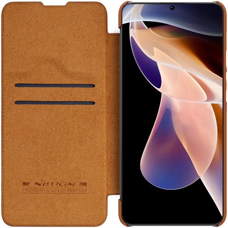 Xiaomi RedMi Note 11 Pro/11 Pro+ kaaned pruun Qin Leather