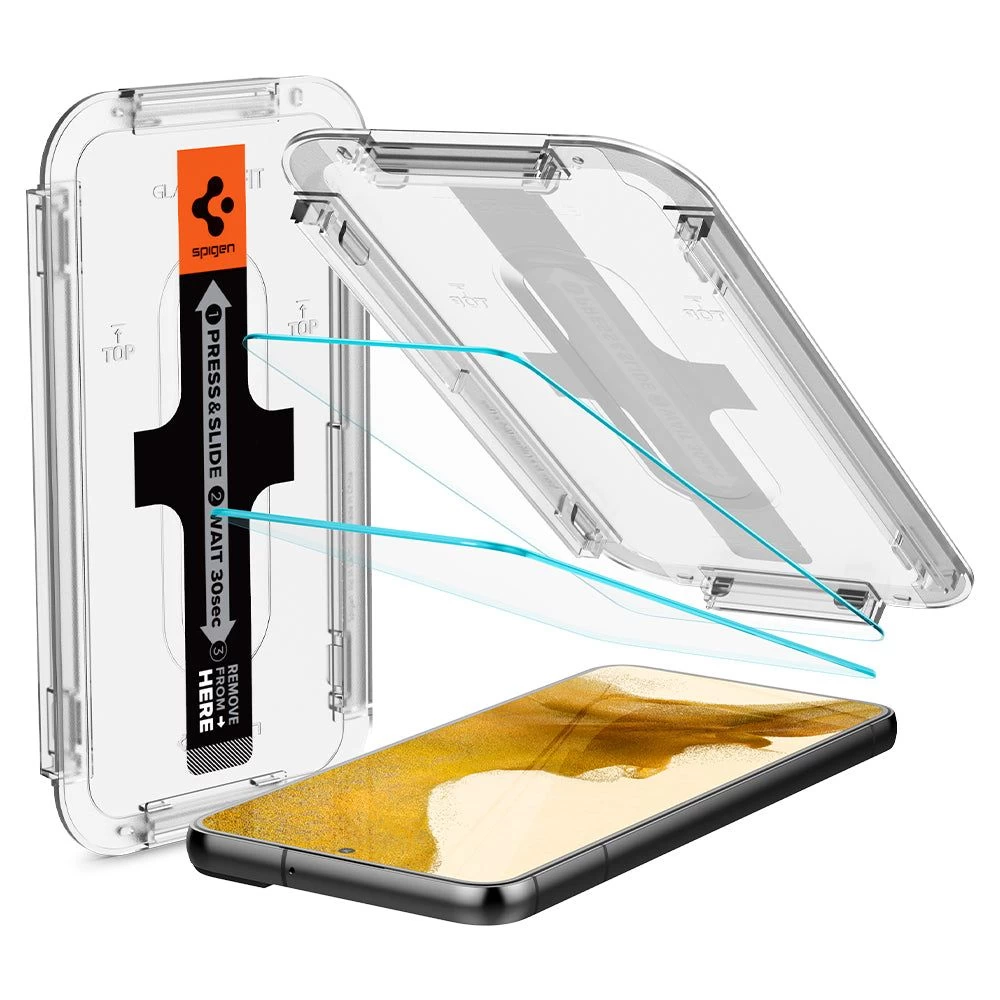 Samsung Galaxy S22 skärmskydd SPIGEN TR EZ FIT Tempered Glass