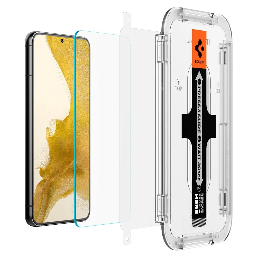Samsung Galaxy S22 skärmskydd SPIGEN TR EZ FIT Tempered Glass