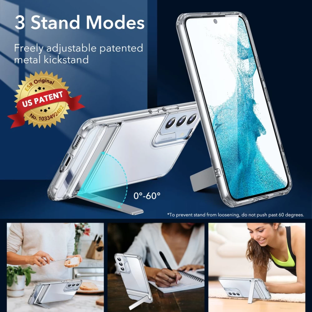 Samsung Galaxy S22 Plus ümbris läbipaistev ESR Air Shield Boost 
