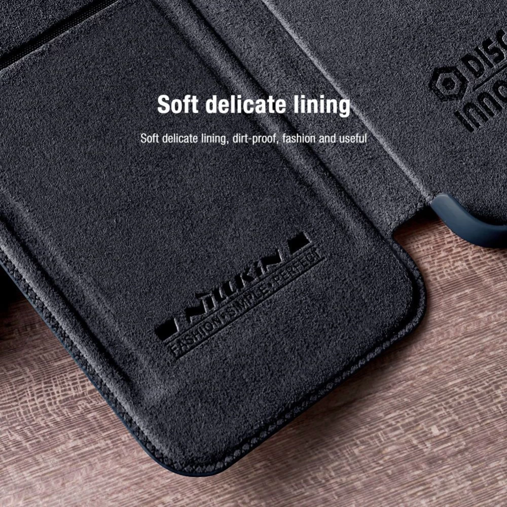 Samsung Galaxy S22 Plus fodral svart Nillkin Qin Leather  Pro