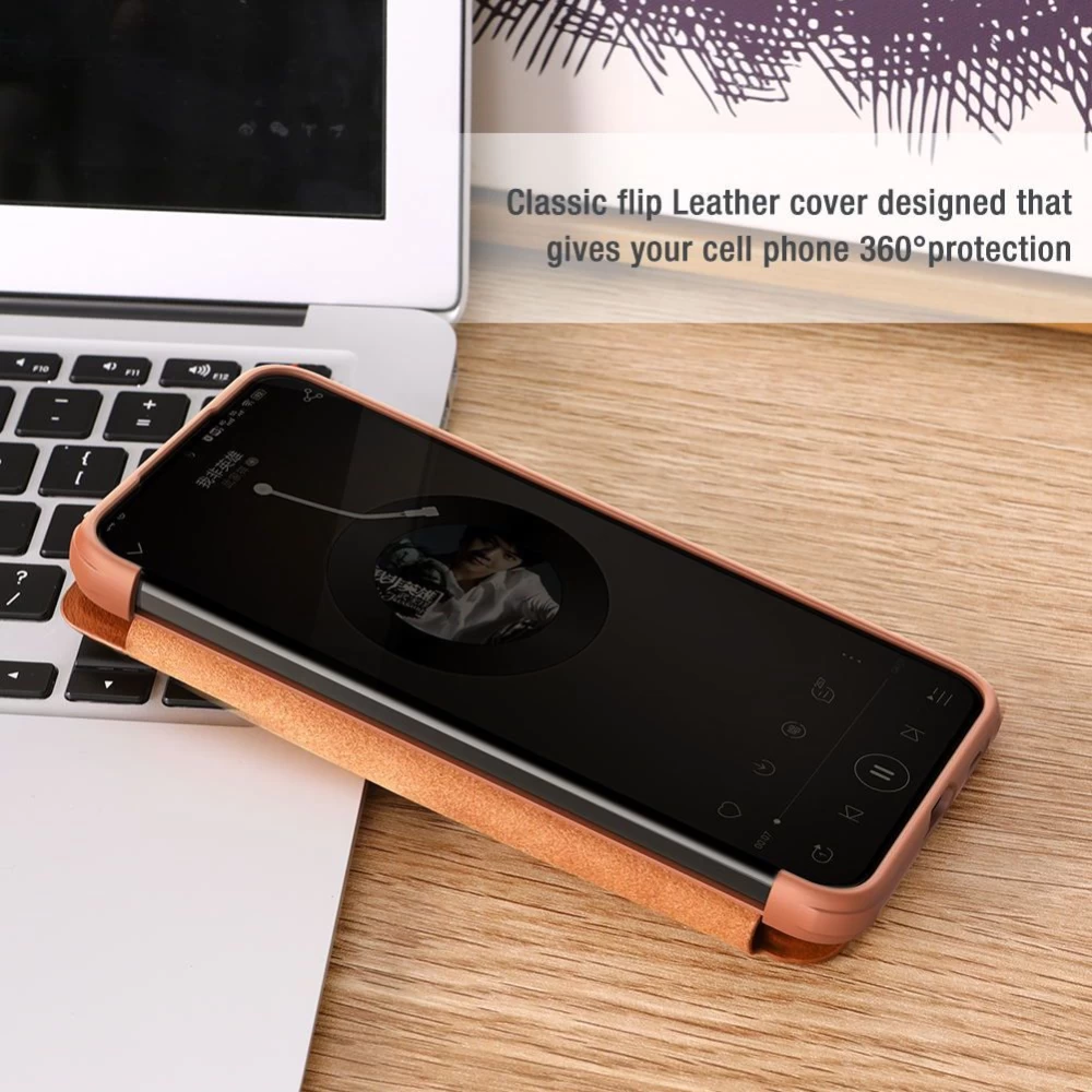 Samsung Galaxy S22 Plus fodral svart Nillkin Qin Leather  Pro