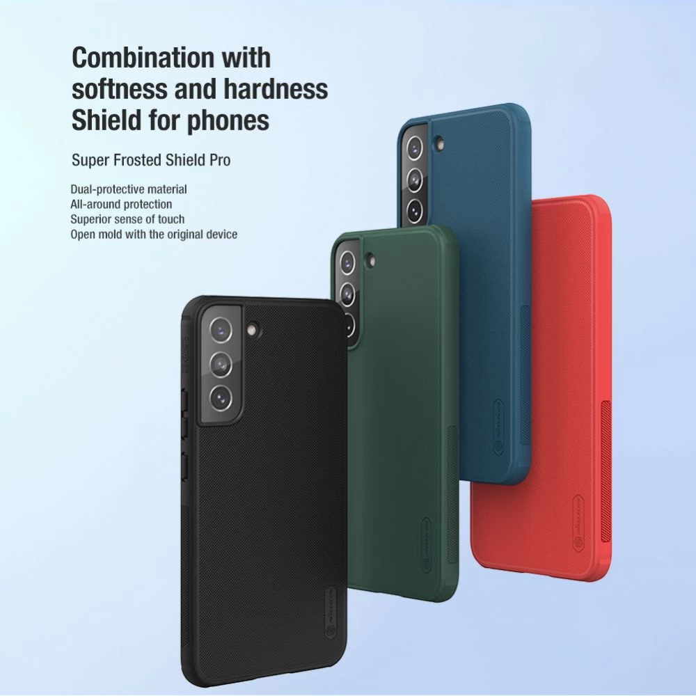 Samsung Galaxy S22 Plus case red Nillkin Super Frosted Shield Pro 
