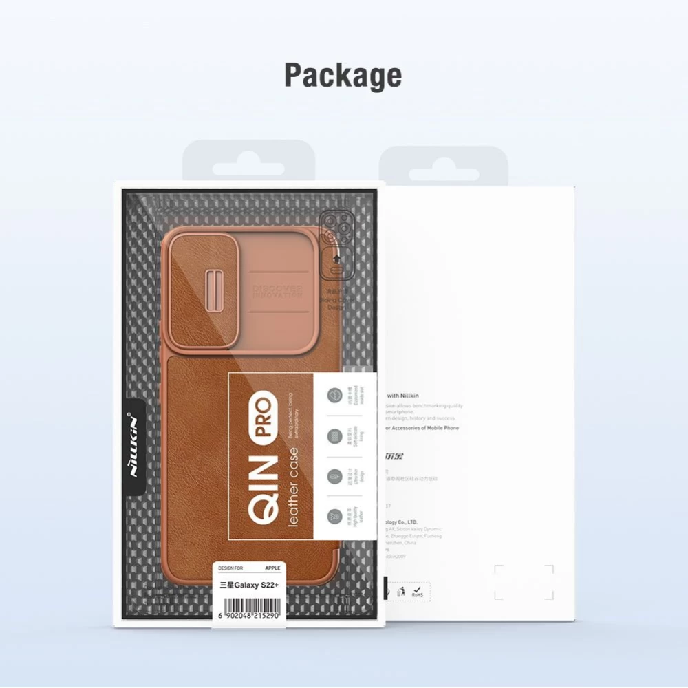 Samsung Galaxy S22 Plus fodral röd Nillkin Qin Leather  Pro
