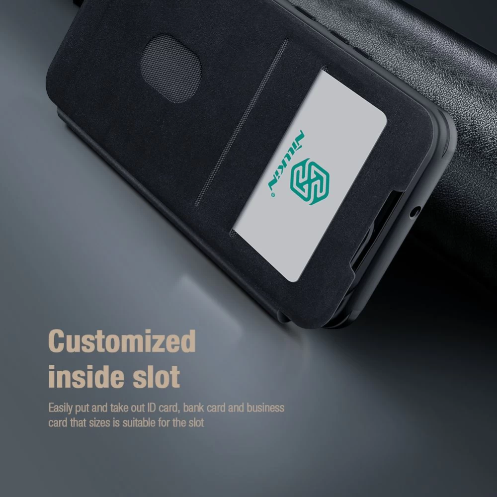 Samsung Galaxy S22 Plus fodral blå Nillkin Qin Leather Pro (Cloth Version)
