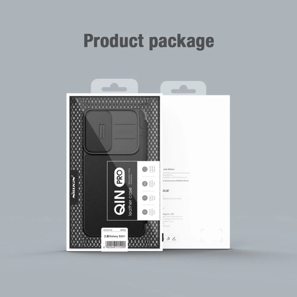 Samsung Galaxy S22 Plus fodral blå Nillkin Qin Leather Pro (Cloth Version)
