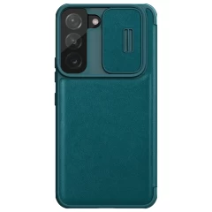 Samsung Galaxy S22 Plus fodral grön Nillkin Qin Leather Pro (Plain Version)