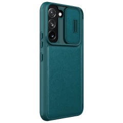 Samsung Galaxy S22 Plus fodral grön Nillkin Qin Leather Pro (Plain Version)