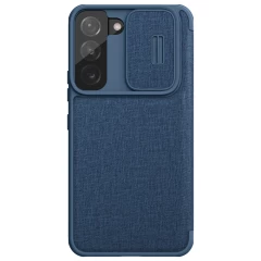 Samsung Galaxy S22 Plus fodral blå Nillkin Qin Leather Pro (Cloth Version)