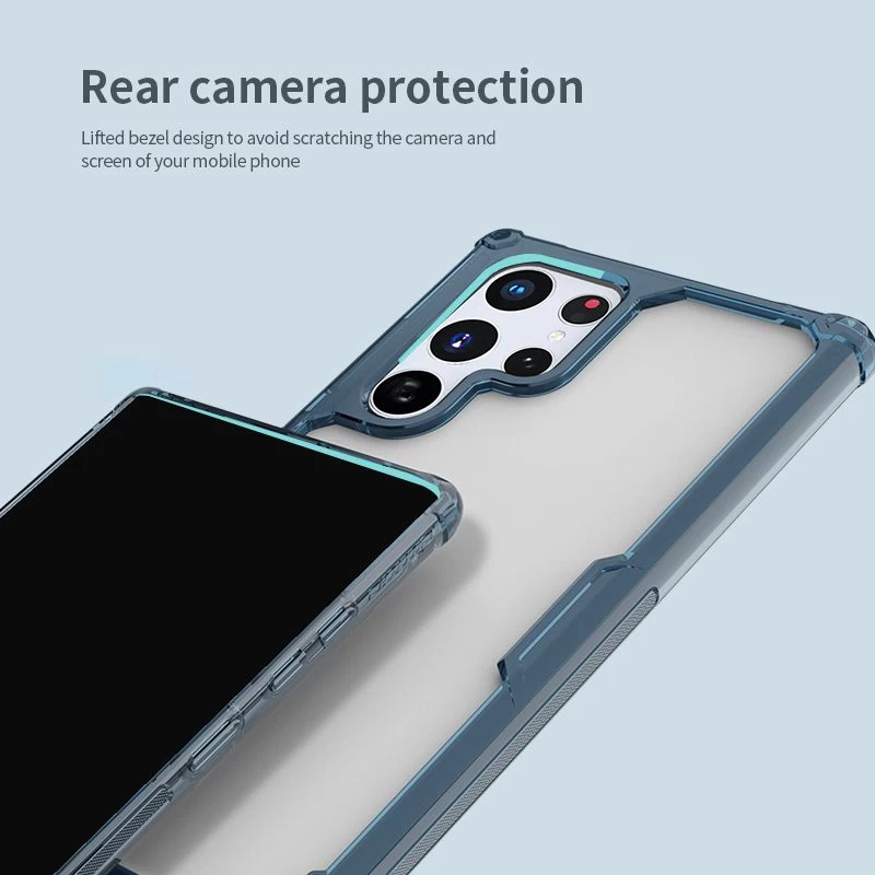 Samsung Galaxy S22 Ultra case translucent blue Nillkin TPU PRO 