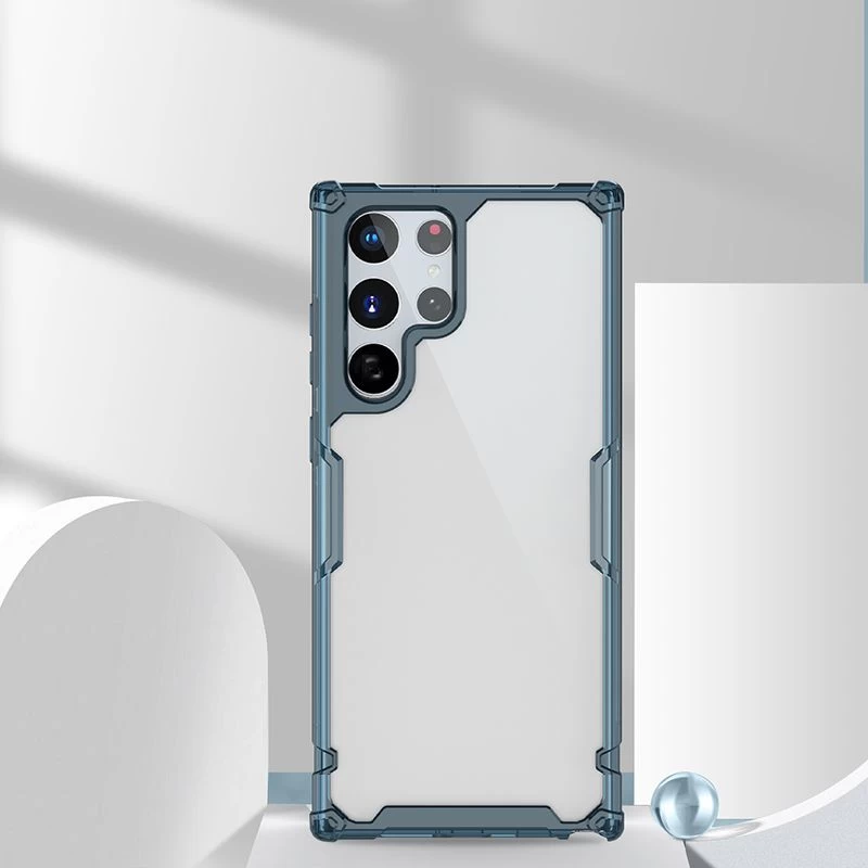 Samsung Galaxy S22 Ultra case translucent blue Nillkin TPU PRO 