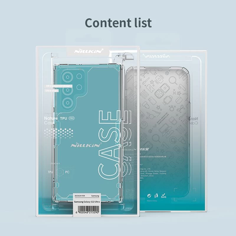 Samsung Galaxy S22 Ultra case translucent blue Nillkin TPU PRO 
