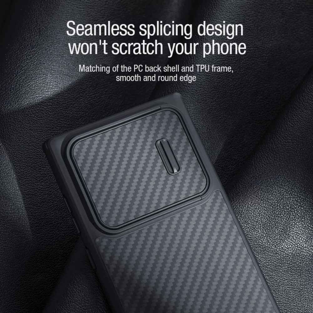 Samsung Galaxy S22 Ultra case black Nillkin Synthetic Fiber S
