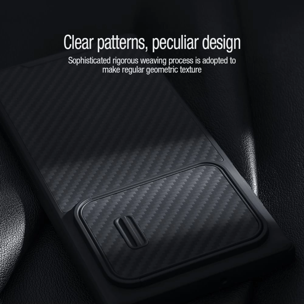 Samsung Galaxy S22 Ultra case black Nillkin Synthetic Fiber S