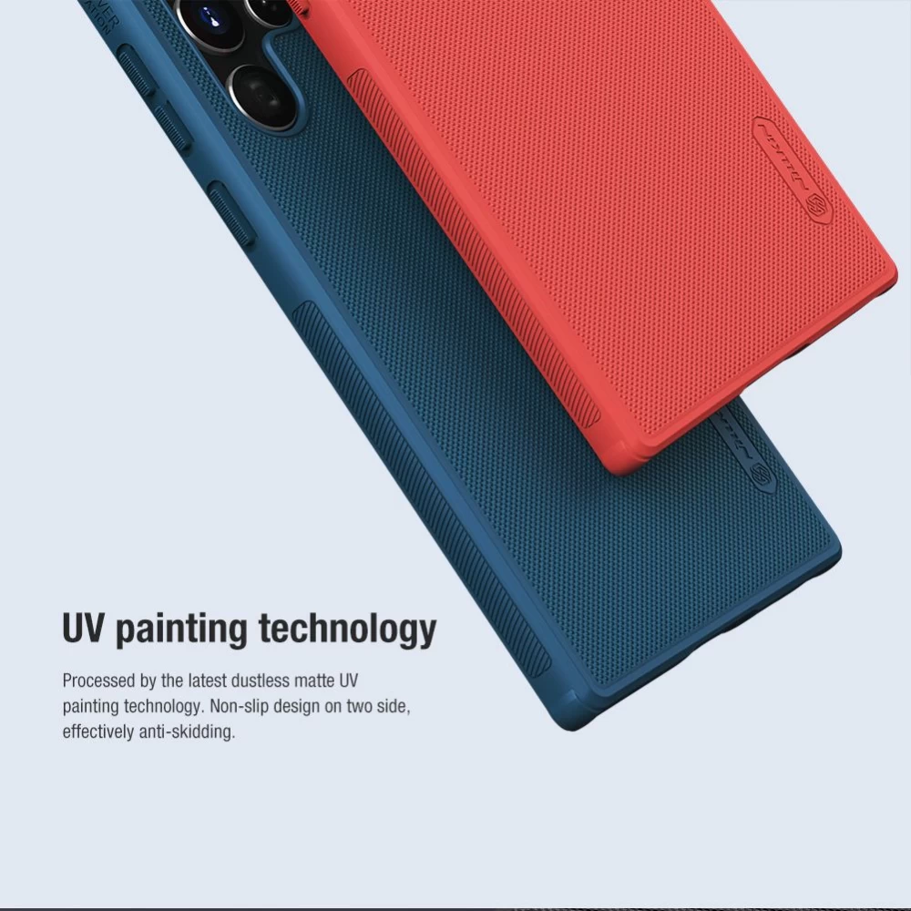 Samsung Galaxy S22 Ultra case red Nillkin Super Frosted Shield Pro 