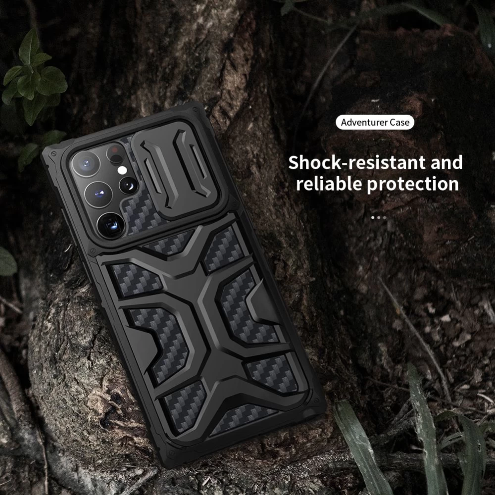 Samsung Galaxy S22 Ultra case blue Nillkin Adventurer 